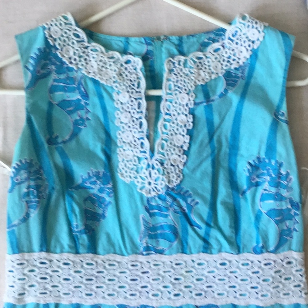 Lilly Pulitzer eyelet trim shift dress Sz. 6